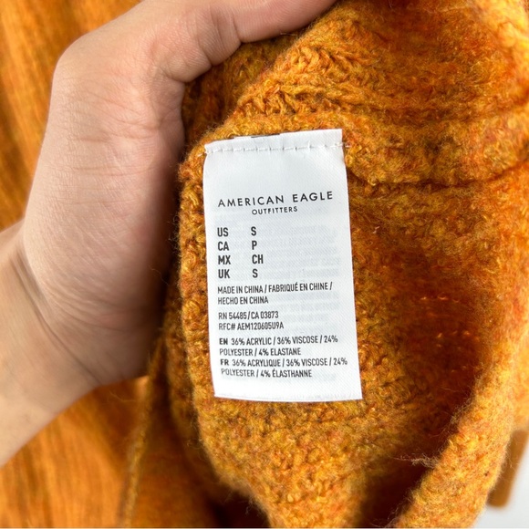 American Eagle Mustard Stretchy Knit Cardigan - Picture 3 of 4